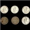 Image 2 : [6] Varied US Coinage (1866, 1868, 1924, (3) 1937-