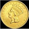 Image 1 : 1856 Slant 5 Rare Gold Dollar UNCIRCULATED