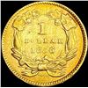Image 2 : 1856 Slant 5 Rare Gold Dollar UNCIRCULATED