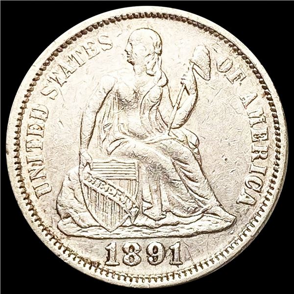 1891 Seated Liberty Dime CLOSELY UNCIRCULATED