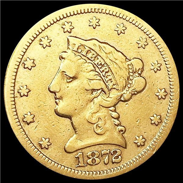 1872-S $2.50 Gold Quarter Eagle NICELY CIRCULATED
