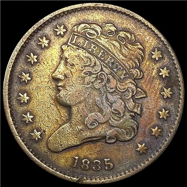1835 Classic Head Half Cent NEARLY UNCIRCULATED