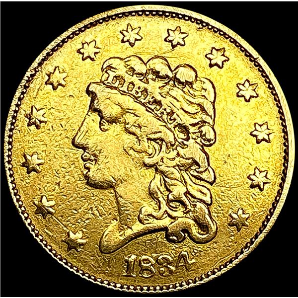 1834 $2.50 Gold Quarter Eagle LIGHTLY CIRCULATED