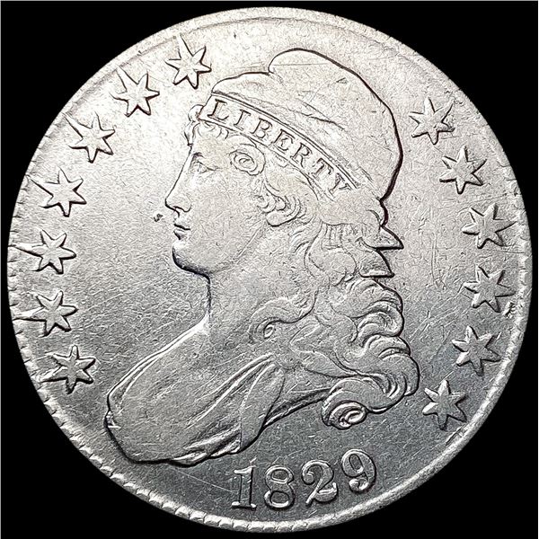 1829 Capped Bust Half Dollar NEARLY UNCIRCULATED