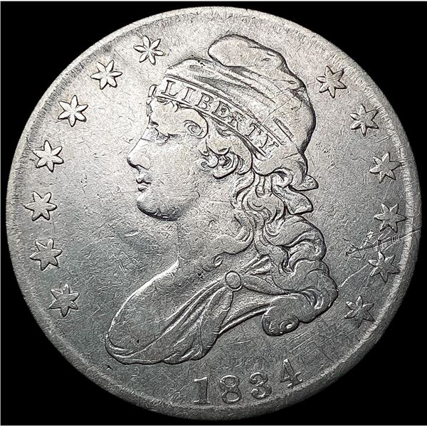 1834 Capped Bust Half Dollar NEARLY UNCIRCULATED
