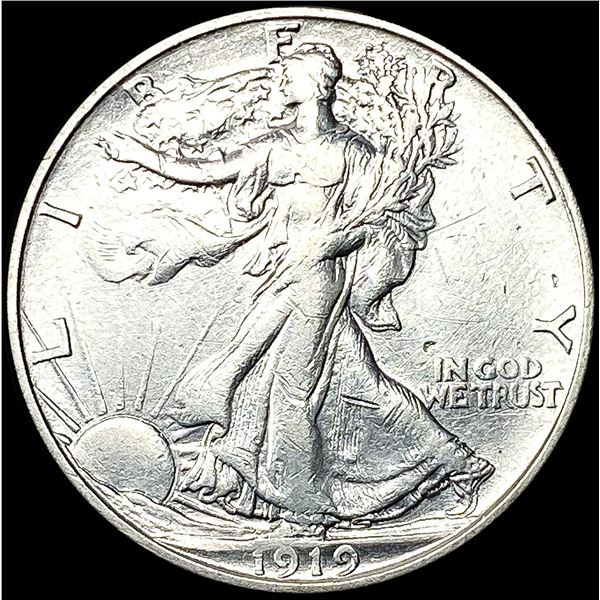 1919-S Walking Liberty Half Dollar NEARLY UNCIRCUL