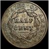 Image 2 : 1828 Classic Head Half Cent NEARLY UNCIRCULATED