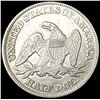 Image 2 : 1857 Seated Liberty Half Dollar CLOSELY UNCIRCULAT