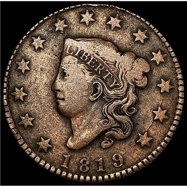 1819 Coronet Head Large Cent NEARLY UNCIRCULATED