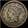Image 1 : 1847 Braided Hair Large Cent CLOSELY UNCIRCULATED