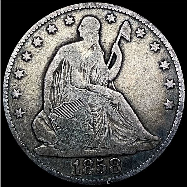 1858-O Seated Liberty Half Dollar LIGHTLY CIRCULAT