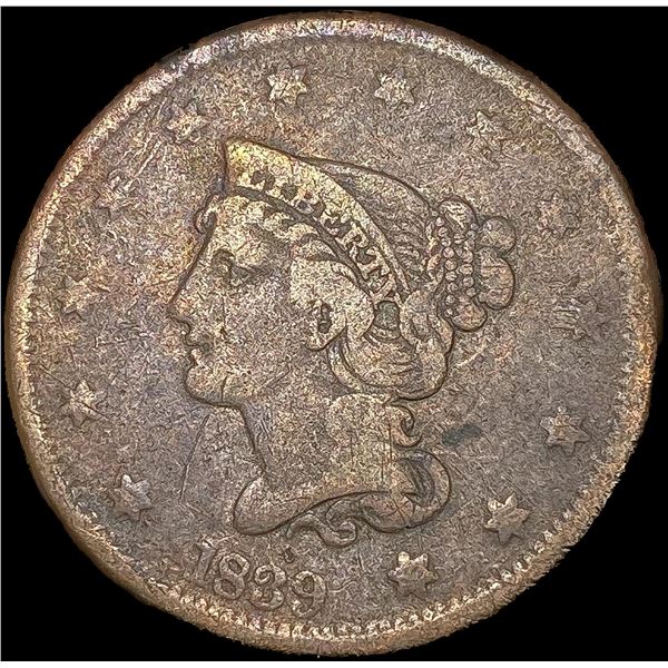 1839 Coronet Head Large Cent NICELY CIRCULATED
