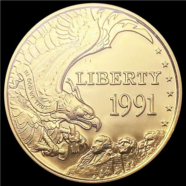 1991-W US Commem .25oz Gold $5 GEM PROOF