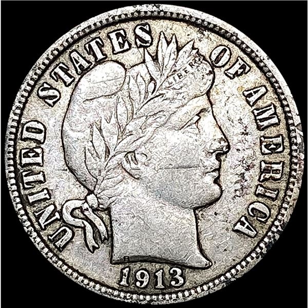 1913 Barber Dime NEARLY UNCIRCULATED