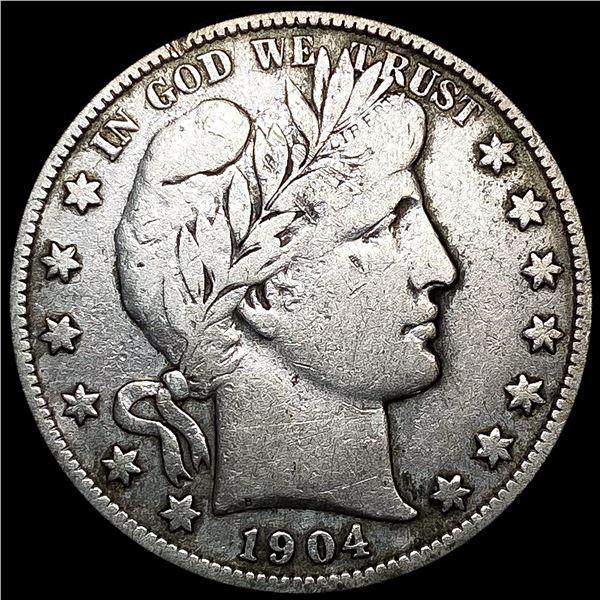 1904-S Barber Half Dollar LIGHTLY CIRCULATED