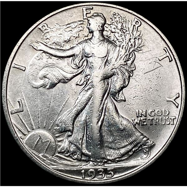 1935-S Walking Liberty Half Dollar CLOSELY UNCIRCU