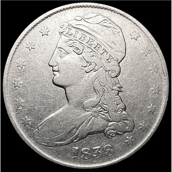1838 Capped Bust Half Dollar LIGHTLY CIRCULATED