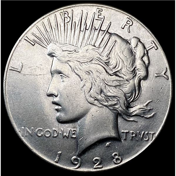 1928 Silver Peace Dollar NEARLY UNCIRCULATED