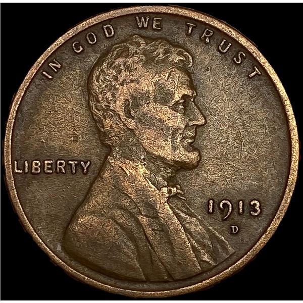 1913-D Wheat Cent CLOSELY UNCIRCULATED