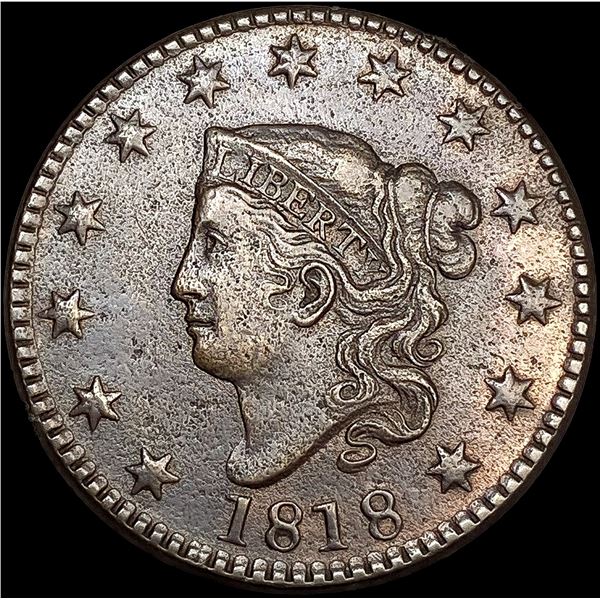 1818 Rotated Die Classic Head Large Cent NEARLY UN