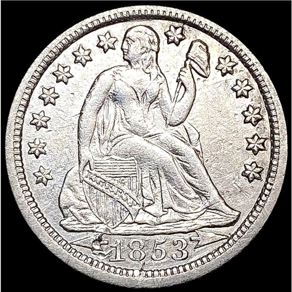 1853-O Seated Liberty Dime NEARLY UNCIRCULATED