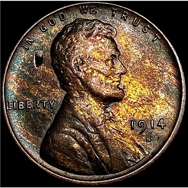 1914-S Wheat Cent CLOSELY UNCIRCULATED