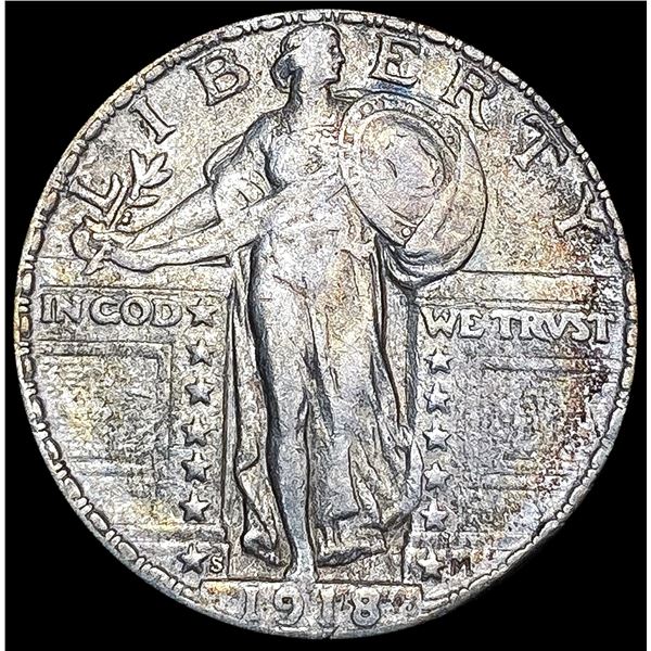 1918-S Standing Liberty Quarter LIGHTLY CIRCULATED