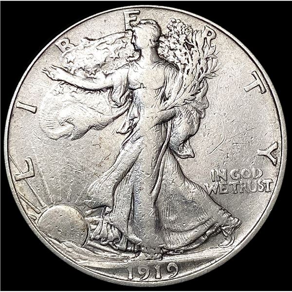 1919-S Walking Liberty Half Dollar LIGHTLY CIRCULA