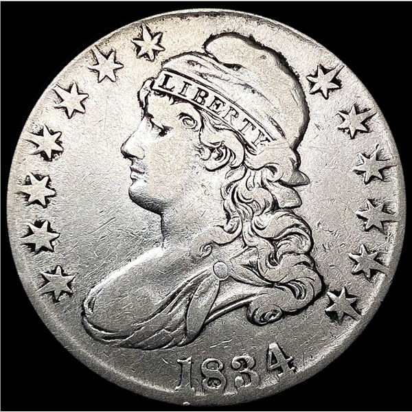 1834 Capped Bust Half Dollar LIGHTLY CIRCULATED