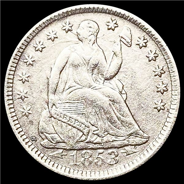 1853 Arws Seated Liberty Half Dime CLOSELY UNCIRCU