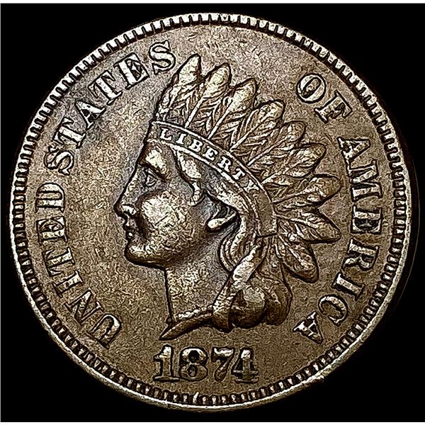 1874 Indian Head Cent CLOSELY UNCIRCULATED