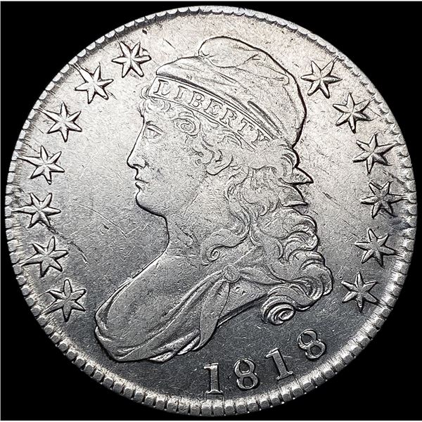 1818 Capped Bust Half Dollar LIGHTLY CIRCULATED
