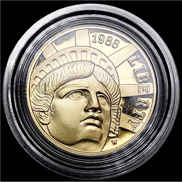 1986-W US Commem .25oz Gold $5 GEM PROOF