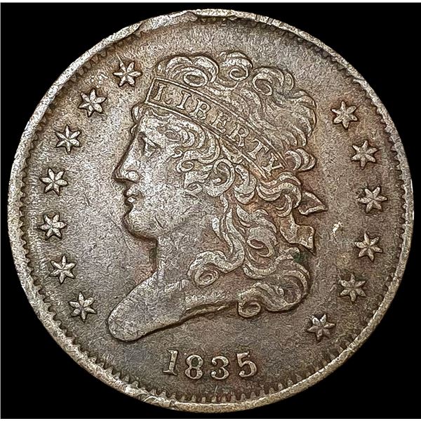 1835 Classic Head Half Cent CLOSELY UNCIRCULATED