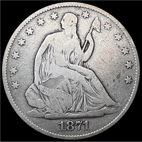 1871-S Seated Liberty Half Dollar NICELY CIRCULATE