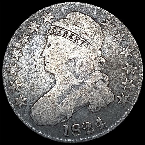 1824 Capped Bust Half Dollar NICELY CIRCULATED