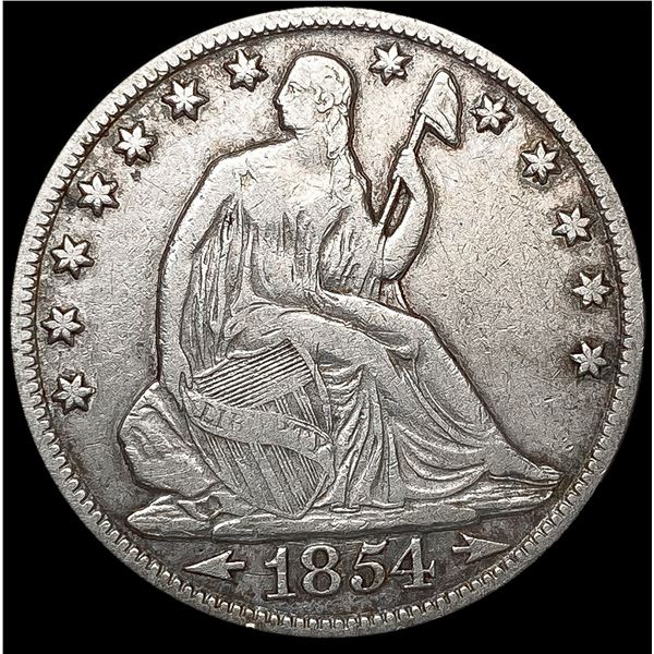 1854-O Arws Seated Liberty Half Dollar NEARLY UNCI