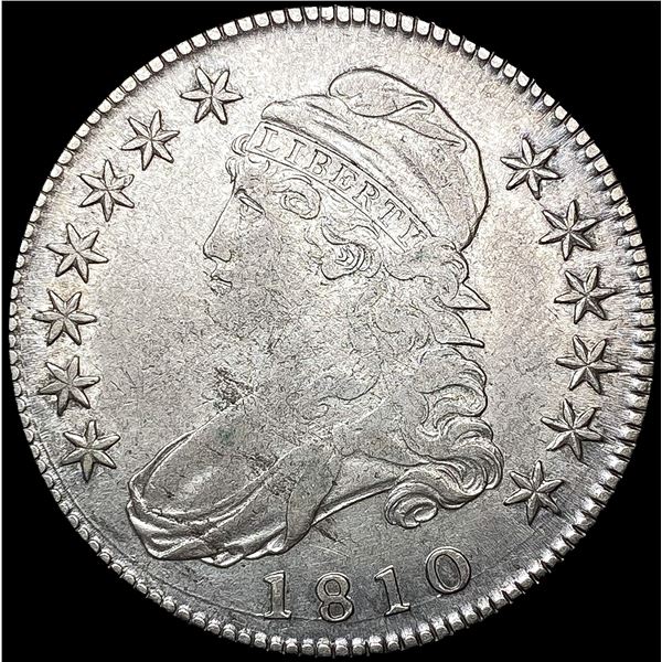 1810 O-102a Capped Bust Half Dollar CLOSELY UNCIRC