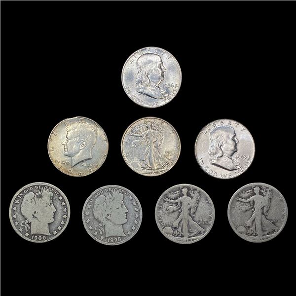 [8] Varied US Half Dollars (1898, 1900-S, (2) 1919