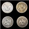 Image 2 : [4] Varied US Quarters (1930, (3) 1853) HIGH GRADE