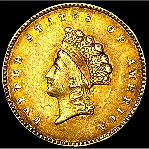 1854 Rare Gold Dollar NEARLY UNCIRCULATED