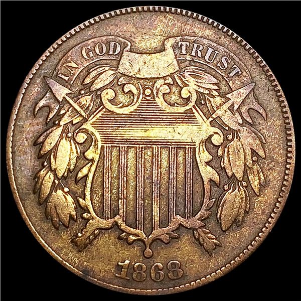 1863 Two Cent Piece ABOUT UNCIRCULATED