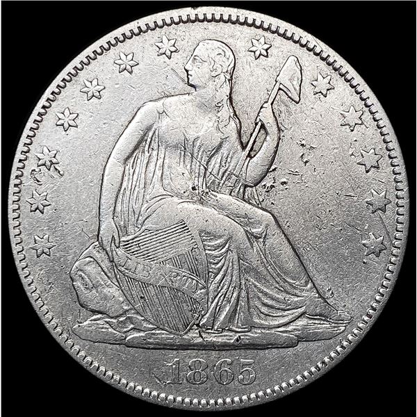 1865-S Seated Liberty Half Dollar ABOUT UNCIRCULAT