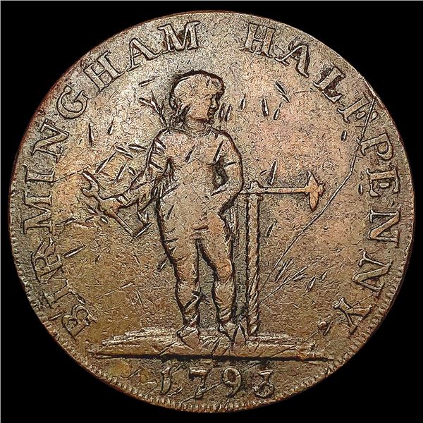 1793 Birimngham Halfpenny NICELY CIRCULATED