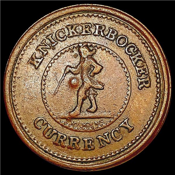 1862 Knickerbocker Civil War Coin CLOSELY UNCIRCUL
