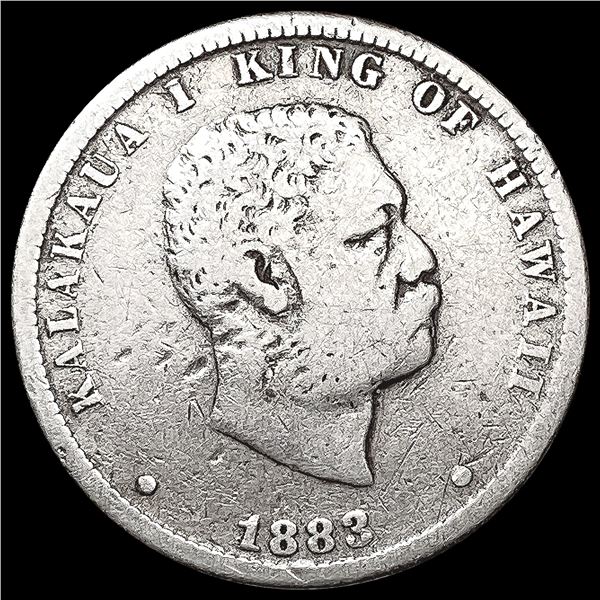 1883 Kingdom of Hawaii Quarter NICELY CIRCULATED