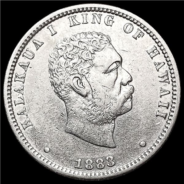1883 Kingdom of Hawaii Quarter CLOSELY UNCIRCULATE