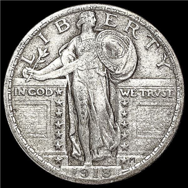1918 Standing Liberty Quarter NEARLY UNCIRCULATED