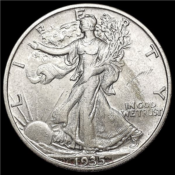 1935-S Walking Liberty Half Dollar NEARLY UNCIRCUL