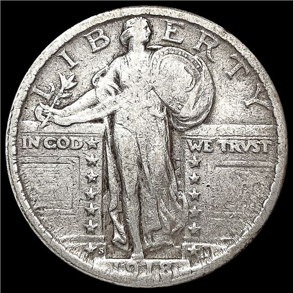 1918-S Standing Liberty Quarter LIGHTLY CIRCULATED